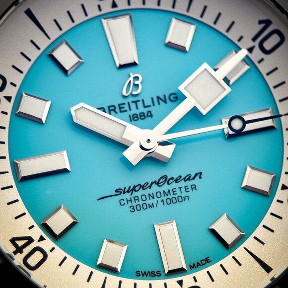 Breitling Superocean Turquoise Dial - 44mm – A17376 – FULL SET – MSRP $5450 - Picture 15 of 16